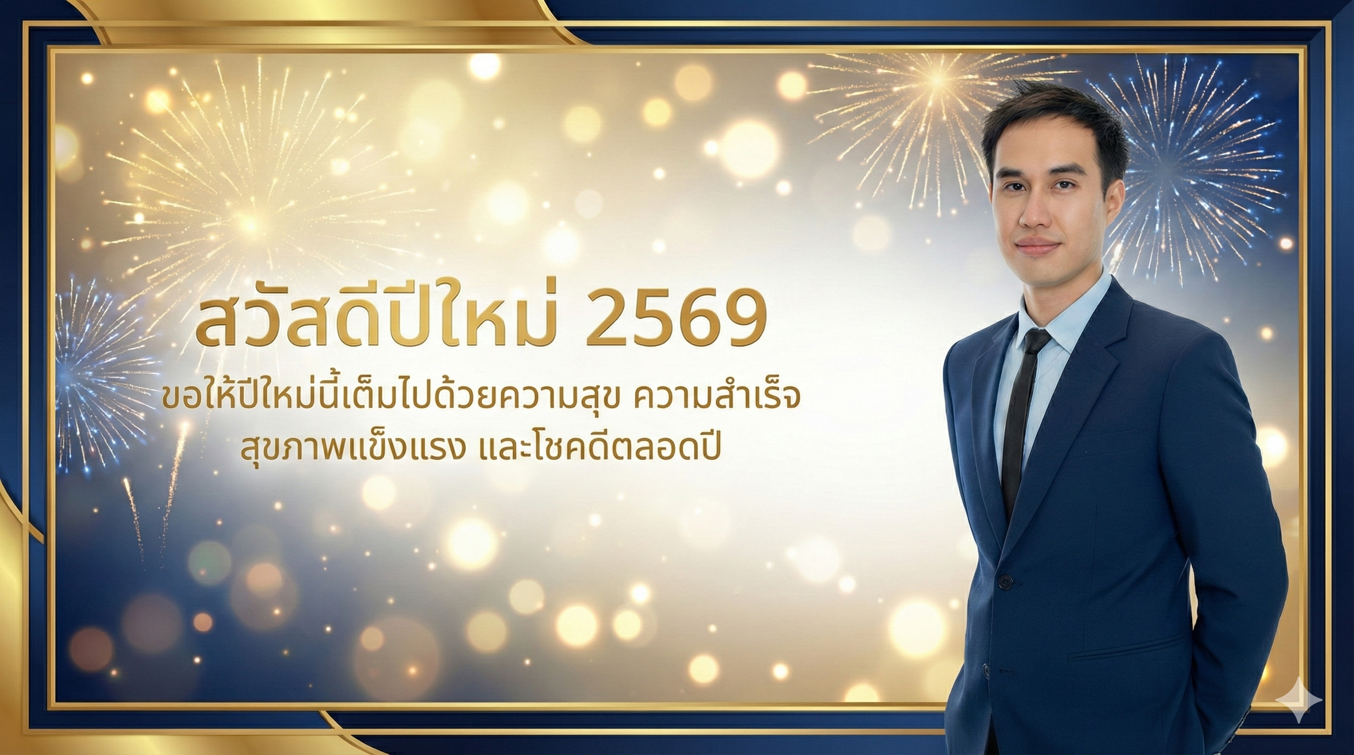 สร้างการ์ดอวยพรปีใหม่แนวนอน เวอร์ชั่น 1