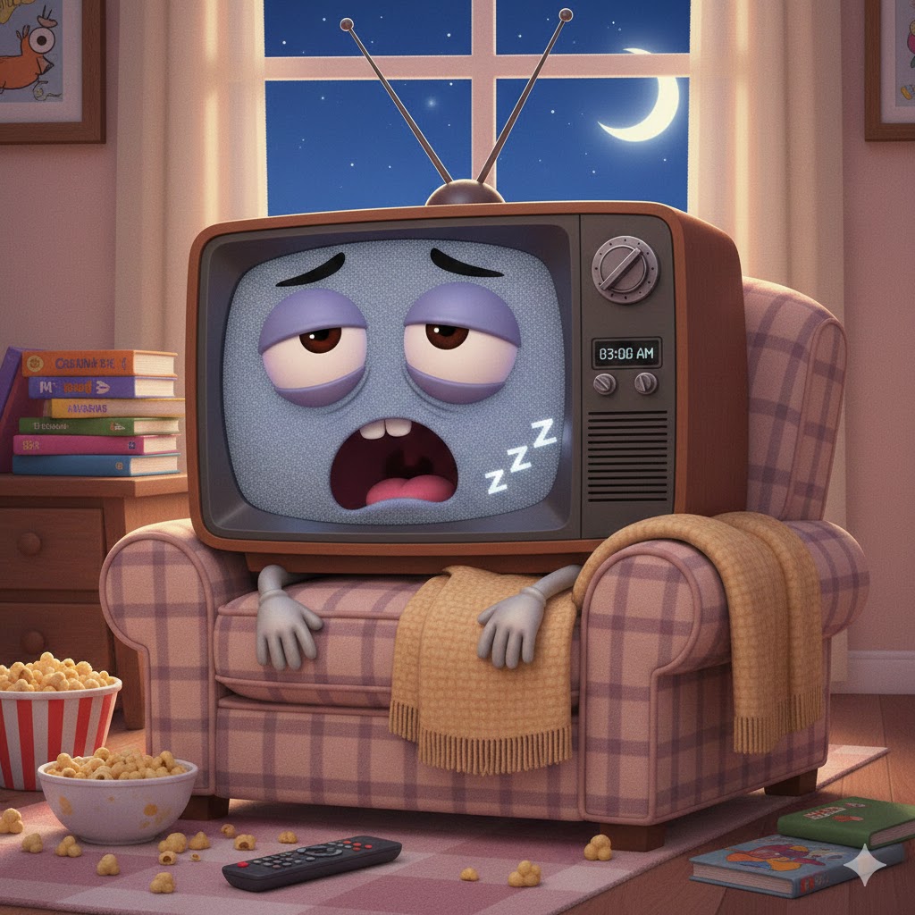 สร้างภาพ โทรทัศน์ แนวการ์ตูน Pixar กำลังง่วง