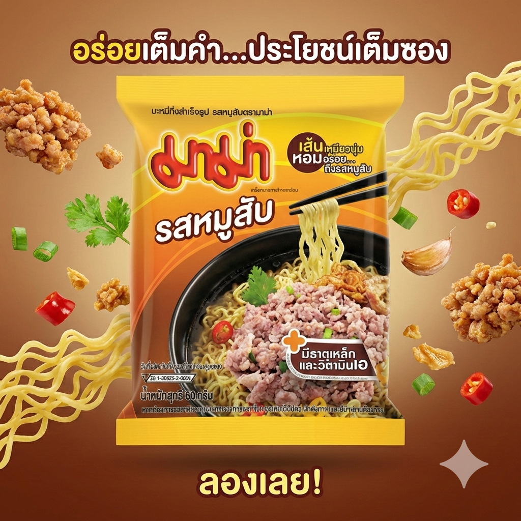 แจก Prompt โฆษณาสินค้า มาม่า