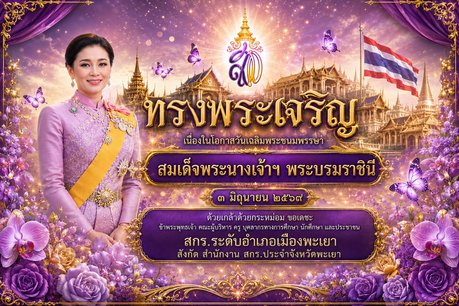 แนวทาง ออกแบบโปสเตอร์วันเฉลิมพระชนมพรรษา สมเด็จพระนางเจ้าฯ พระบรมราชินี