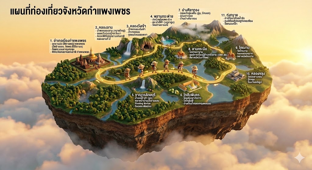 สถานที่ท่องเที่ยวสำคัญของจังหวัดกำแพงเพชร