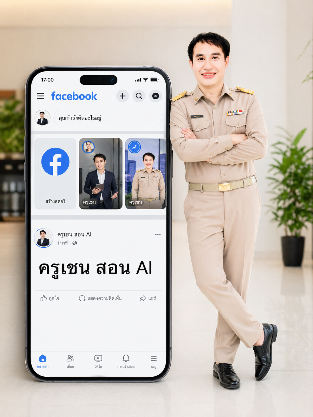 ปกเฟสบุ๊ค ครูชาย