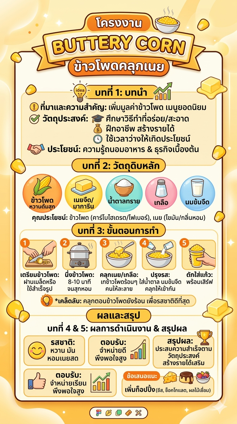 โครงงาน Buttery Corn ข้าวโพดคลุกเนย
