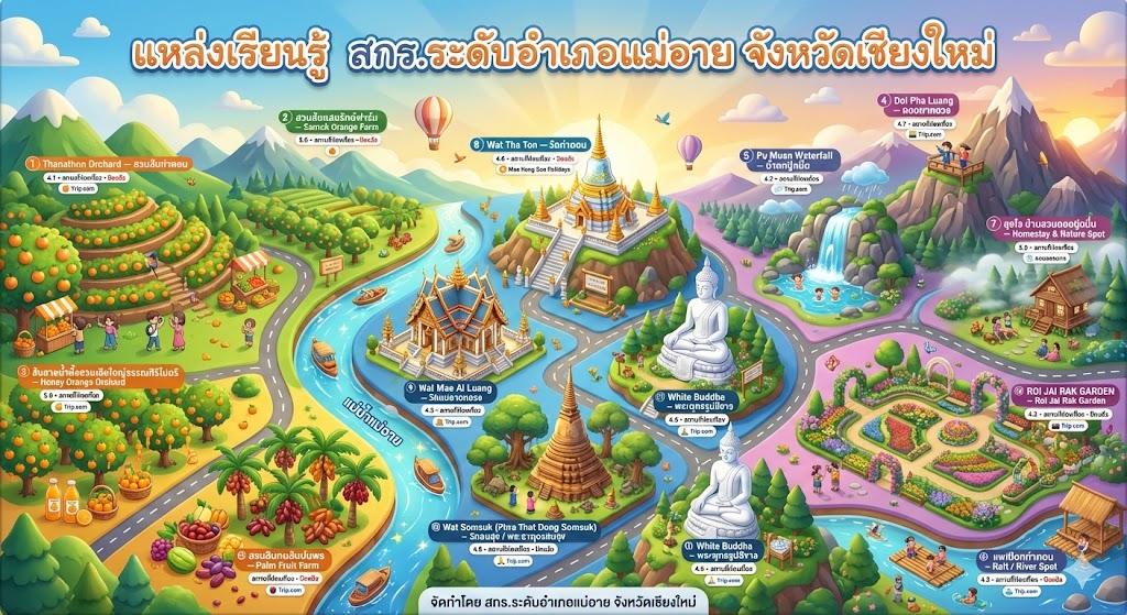 " แหล่งเรียนรู้ สกร.ระดับอำเภอแม่อาย จังหวัดเชียงใหม่"