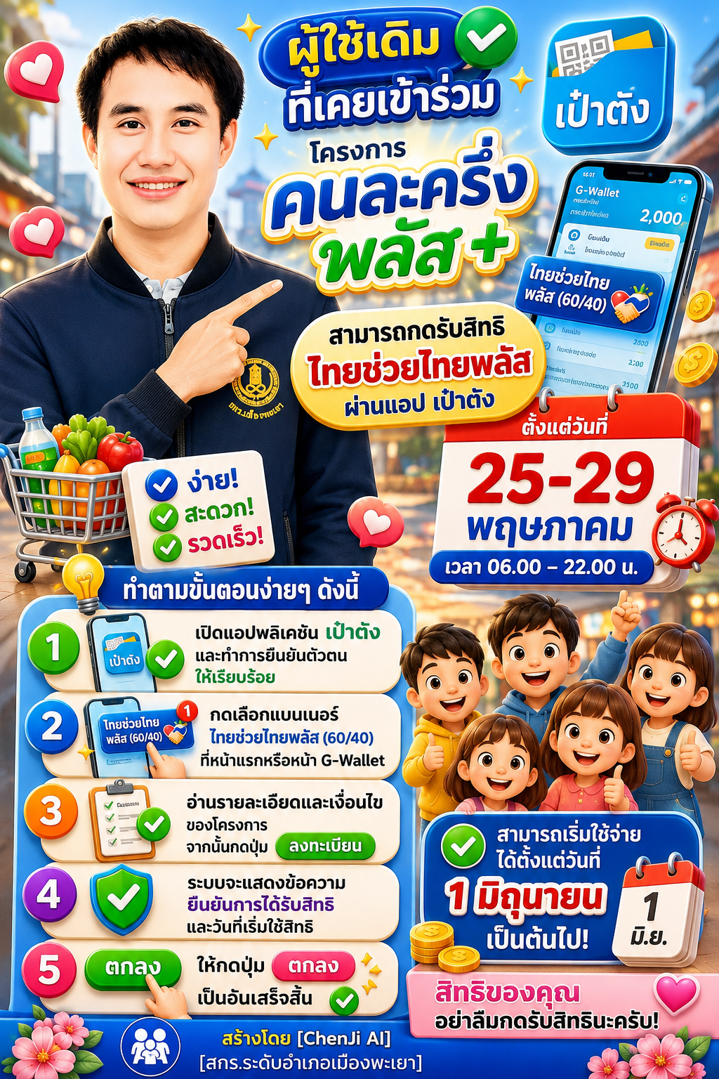 สอนใช้ไทยช่วยไทยพลัส ผ่านแอพเป๋าตัง
