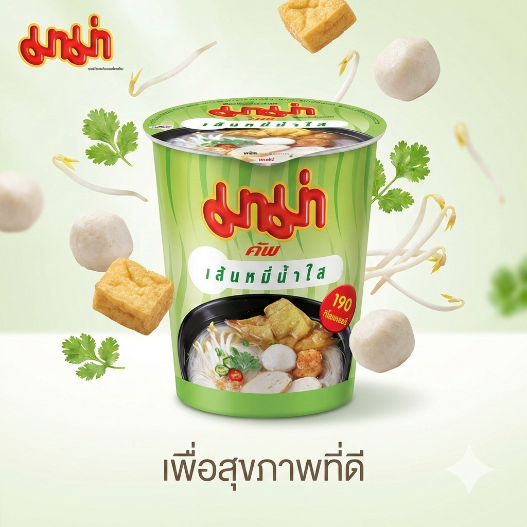 แจก prompt โฆษณาสินค้า มาม่าน้ำใส