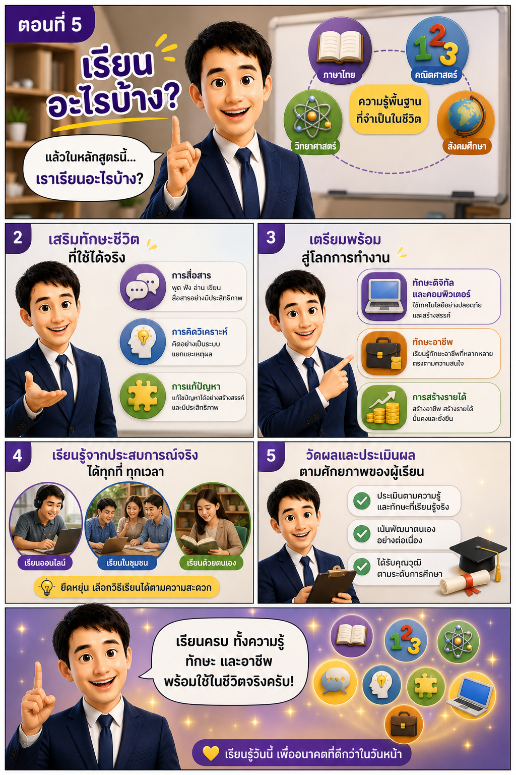 ตอนที่ 5 เรียนอะไรบ้าง?