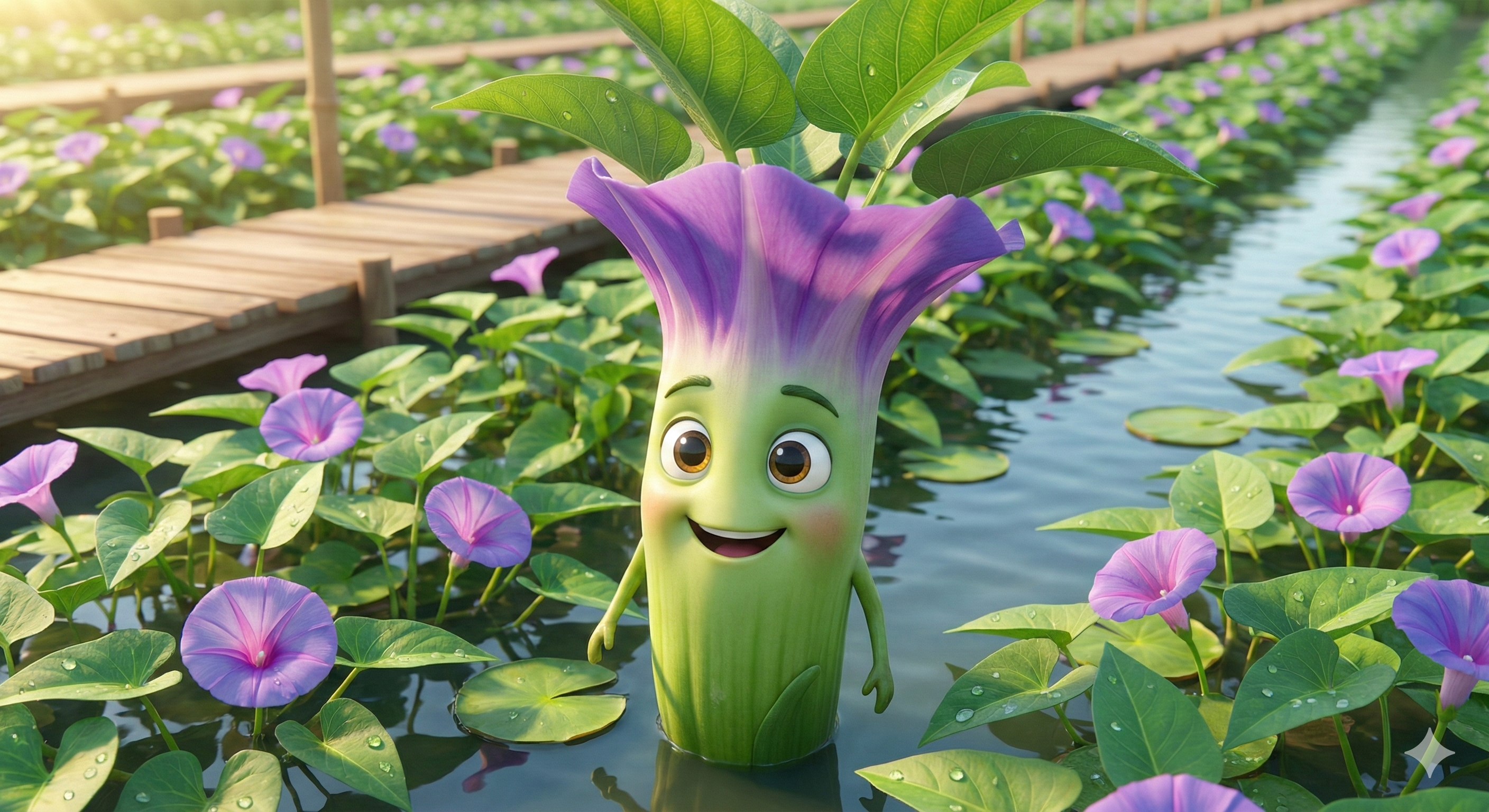 แจกตัวละครแอนิเมชั่น 3D น่ารักของ [ผักบุ้ง]