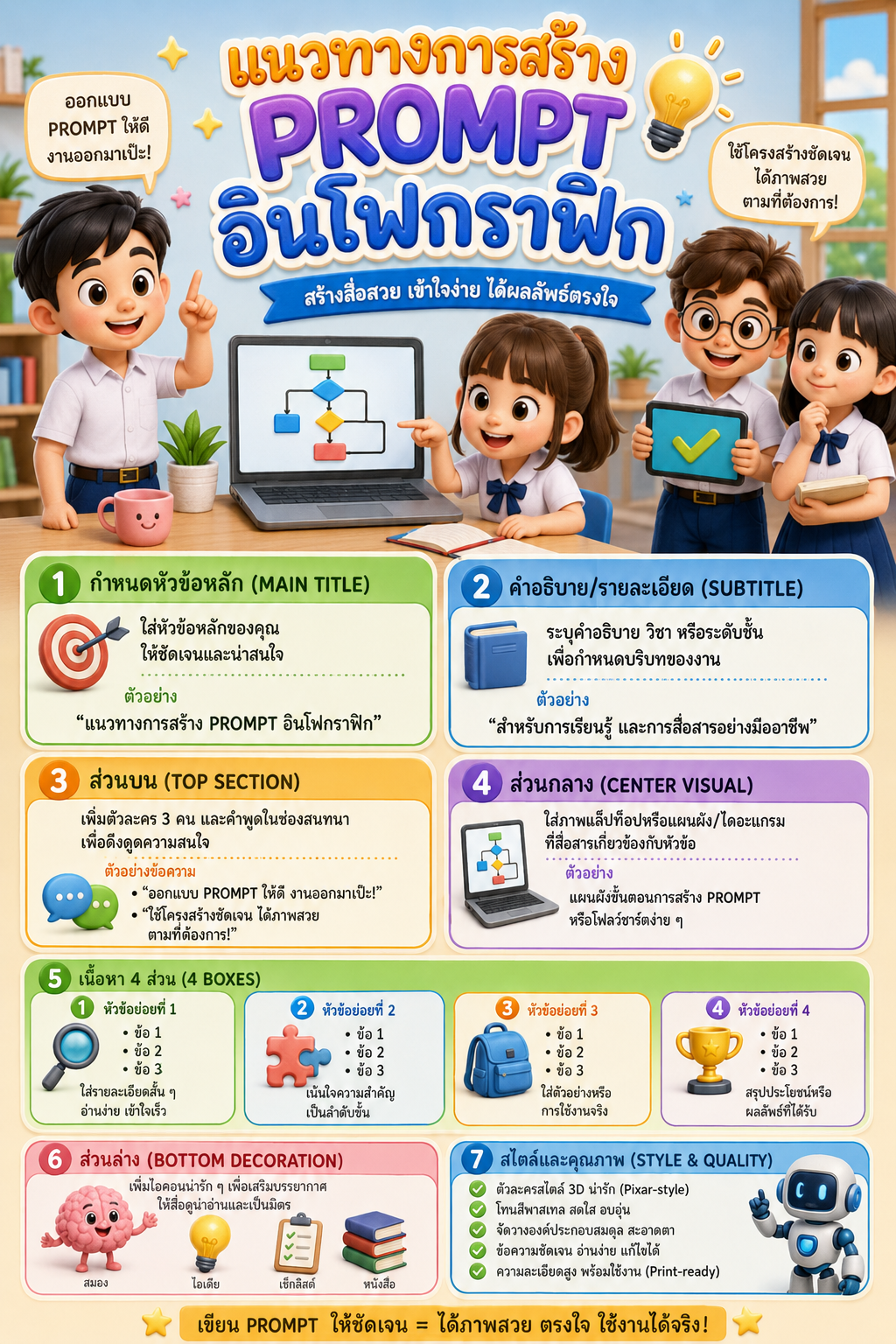 แนวทางการสร้าง PROMPT อินโฟกราฟิก