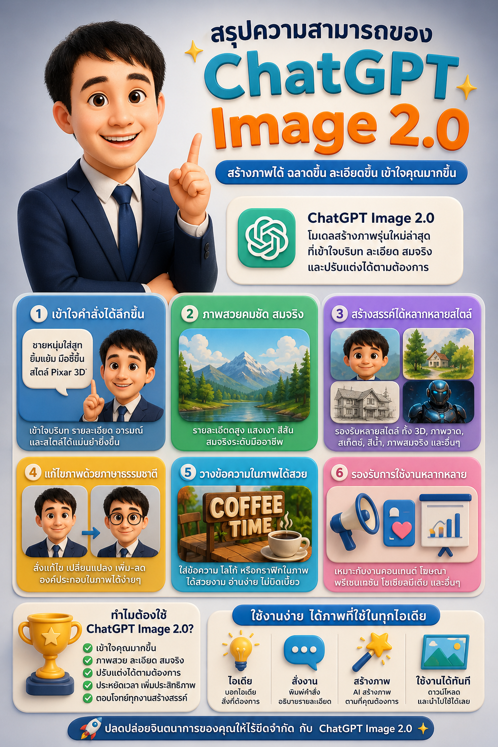 สรุปข้อมูลความสามารถของ chatGPT Image 2.0