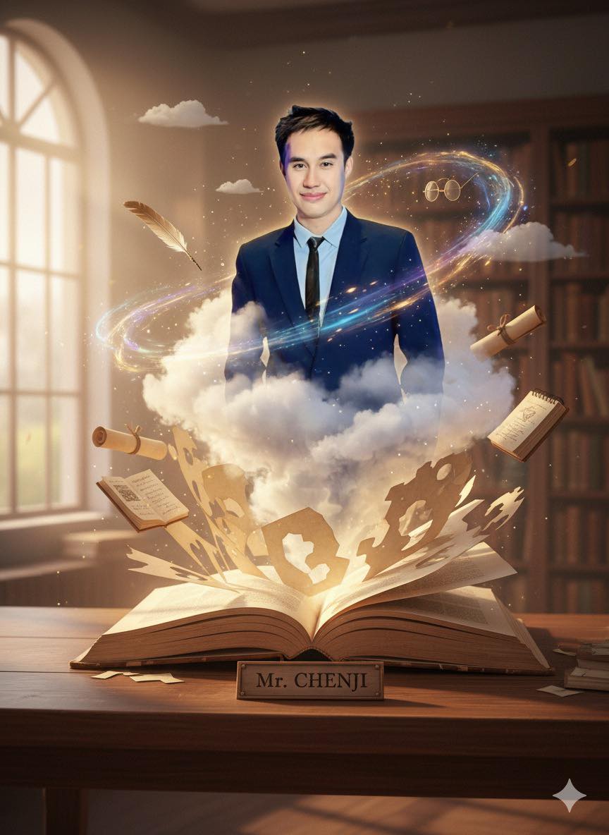 ภาพบุคคลที่โผล่ออกมาตรงกลางบนหนังสือ Pop-up