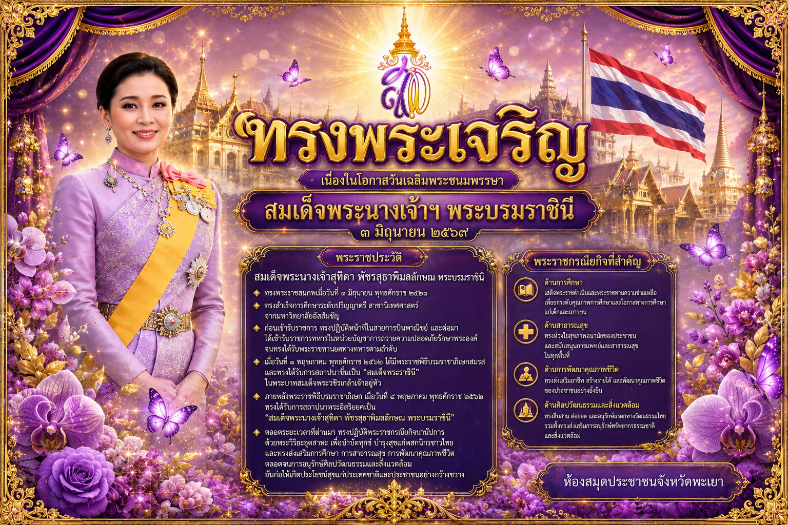 แนวทาง ออกแบบโปสเตอร์ พระราชประวัติ สมเด็จพระนางเจ้าฯ พระบรมราชินี