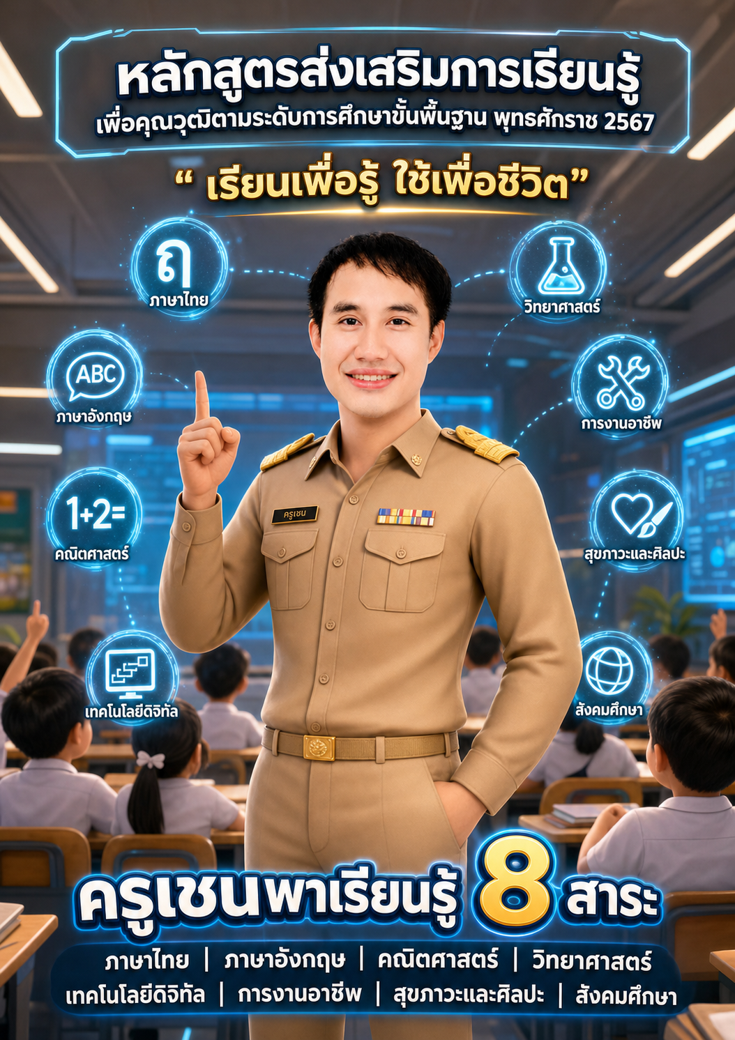 หลักสูตรส่งเสริมการเรียนรู้ เพื่อคุณวุฒิตามระดับการศึกษาขั้นพื้นฐาน พุทธศักราช 2567